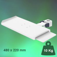 ErgonoFlex Bras Médical rabattable à pivot court pour clavier et souris, fixation sur Pole Fixe 35 mm