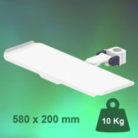 ErgonoFlex Bras Médical rabattable à pivot court pour clavier et souris, fixation sur Pole Fixe 35 mm