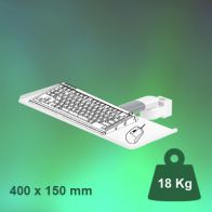ErgonoFlex Bras Médical pivotant de 240 mm pour clavier et souris, fixation sur pole variable de 23 à 40 mm