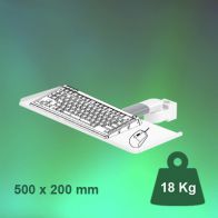 ErgonoFlex Bras Médical pivotant de 300 mm pour clavier et souris, fixation sur pole variable de 23 à 40 mm