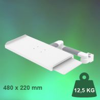 ErgonoFlex Bras Médical pivotant de 2 x 300 mm pour clavier et souris, fixation sur Pole Fixe 35 mm