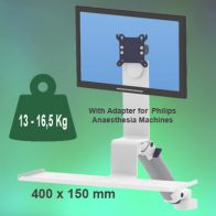 ErgonoFlex Bras Médical Combo Ajustable en hauteur de 300 mm fixation sur machine d‘anesthésie de Philips IntelliSave Series/ Siesta i/ Siesta i Whispa/ Siesta i Breasy