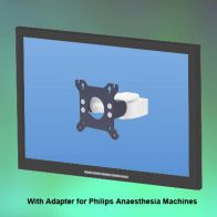ErgonoFlex Bras Médical à pivot court de 100 mm pour écran fixation sur machine d‘anesthésie de Philips IntelliSave Series/ Siesta i/ Siesta i Whispa/ Siesta i Breasy