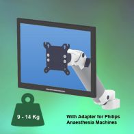 ErgonoFlex Bras Médical Ajustable en hauteur de 300 mm pour écran fixation sur machine d‘anesthésie de Philips IntelliSave Series/ Siesta i/ Siesta i Whispa/ Siesta i Breasy