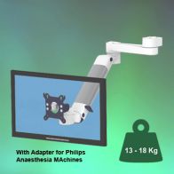 ErgonoFlex Bras Médical écran PH Ajustable en hauteur de 300+240 mm fixation sur machine d‘anesthésie de Philips IntelliSave Series/ Siesta i/ Siesta i Whispa/ Siesta i Breasy