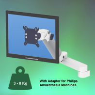 ErgonoFlex Bras Médical Ajustable en hauteur de 300+240mm pour écran fixation sur machine d‘anesthésie de Philips IntelliSave Series/ Siesta i/ Siesta i Whispa/ Siesta i Breasy