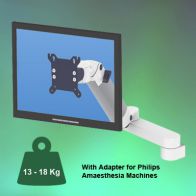 ErgonoFlex Bras Médical Ajustable en hauteur de 300+240mm pour écran fixation sur machine d‘anesthésie de Philips IntelliSave Series/ Siesta i/ Siesta i Whispa/ Siesta i Breasy