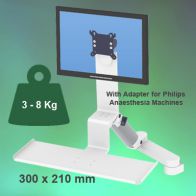 ErgonoFlex Bras Médical Combo Ajustable en hauteur de 300+240 mm fixation sur machine d‘anesthésie de Philips IntelliSave Series/ Siesta i/ Siesta i Whispa/ Siesta i Breasy