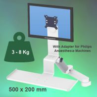 ErgonoFlex Bras Médical Combo Ajustable en hauteur de 300+240 mm fixation sur machine d‘anesthésie de Philips IntelliSave Series/ Siesta i/ Siesta i Whispa/ Siesta i Breasy
