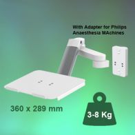 ErgonoFlex Bras Horizontal de 300 + 240 mm Ajustable en hauteur équipé d‘un support Laptop inclinablefixation sur machine d‘anesthésie de Philips IntelliSave Series/ Siesta i/ Siesta i Whispa/ Siesta i Breasy