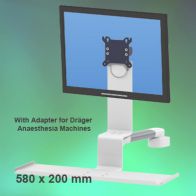 ErgonoFlex Bras Médical Combo Horizontal de 240 mm fixation sur machine d‘anesthésie de Dräger Primus / Julian / Cato / Fabius GS / Zeus
