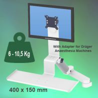 Bras Médical Combo Ajustable en hauteur de 300+240 mm fixation sur machine d‘anesthésie de Dräger Primus / Julian / Cato / Fabius GS / Zeus
