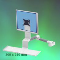 ErgonoFlex Bras Médical Standard Combo Horizontal de 2 x 300 mm fixation sur Din rail Vertical