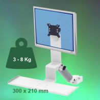 ErgonoFlex Bras Médical Standard Combo Ajustable en hauteur de 300 mm fixation sur Din rail Vertical