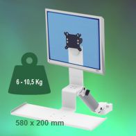 ErgonoFlex Bras Médical Standard Combo Ajustable en hauteur de 300 mm fixation sur Din rail Vertical