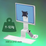 ErgonoFlex Bras Médical Standard Combo Ajustable en hauteur de 300 mm fixation sur Din rail Vertical