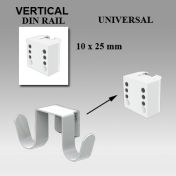 Double Crochets pour câble Fixation sur Din rail Vertical