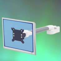 ErgonoFlex Bras Médical Horizontal de 300 mm pour écran fixation sur Din rail Vertical