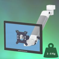 ErgonoFlex Bras Médical PH Ajustable en hauteur de 300 mm pour écran fixation sur Din rail Vertical
