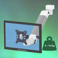ErgonoFlex Bras Médical PH Ajustable en hauteur de 300 mm pour écran fixation sur Din rail Vertical