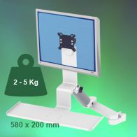 ErgonoFlex Bras Médical Standard Combo Ajustable en hauteur de 300+240 mm fixation sur Din rail Vertical