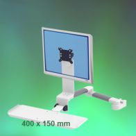 ErgonoFlex Bras Médical Combo Rabattable de 2 x 300 mm fixation sur Din rail Vertical