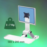 ErgonoFlex Bras Médical Combo Rabattable de 300 mm fixation sur Din rail Vertical
