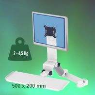 ErgonoFlex Bras Médical Combo Rabattable de 300 + 240 mm fixation sur Din rail Vertical
