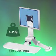 ErgonoFlex Bras Médical Combo Rabattable de 300 + 240 mm fixation sur Din rail Vertical