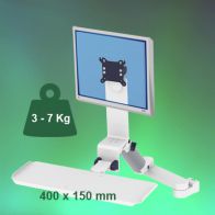 ErgonoFlex Bras Médical Combo Rabattable de 300 + 240 mm fixation sur Din rail Vertical