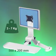 ErgonoFlex Bras Médical Combo Rabattable de 300 + 240 mm fixation sur Din rail Vertical