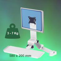 ErgonoFlex Bras Médical Combo Rabattable de 300 + 240 mm fixation sur Din rail Vertical