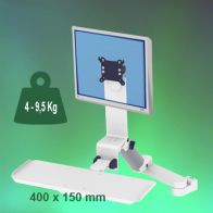 ErgonoFlex Bras Médical Combo Rabattable de 300 + 240 mm fixation sur Din rail Vertical