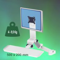 ErgonoFlex Bras Médical Combo Rabattable de 300 + 240 mm fixation sur Din rail Vertical