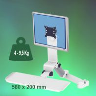 ErgonoFlex Bras Médical Combo Rabattable de 300 + 240 mm fixation sur Din rail Vertical