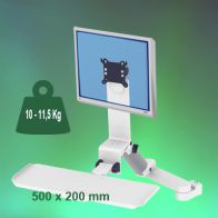 ErgonoFlex Bras Médical Combo Rabattable de 300 + 240 mm fixation sur Din rail Vertical