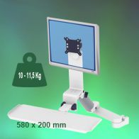ErgonoFlex Bras Médical Combo Rabattable de 300 + 240 mm fixation sur Din rail Vertical