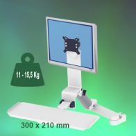 ErgonoFlex Bras Médical Combo Rabattable de 300 + 240 mm fixation sur Din rail Vertical