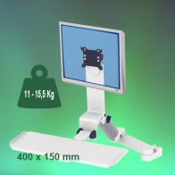 ErgonoFlex Bras Médical Combo Rabattable de 300 + 240 mm fixation sur Din rail Vertical
