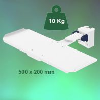 ErgonoFlex Bras Médical rabattable à pivot court pour clavier et souris, fixation sur Din rail Vertical