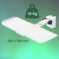 ErgonoFlex Bras Médical rabattable à pivot court pour clavier et souris, fixation sur Din rail Vertical