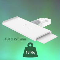 ErgonoFlex Bras Médical pivotant de 300 mm pour clavier et souris, fixation sur Din rail Vertical