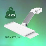 ErgonoFlex Bras Médical de 300 mm Ajustable en hauteur pour clavier et souris, fixation sur Din Rail Vertical