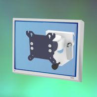 ErgonoFlex Bras Médical à pivot court de 100 mm pour écran fixation sur Din rail Horizontal
