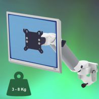 ErgonoFlex Bras Médical Ajustable en hauteur de 300 mm pour écran fixation sur Din rail Horizontal