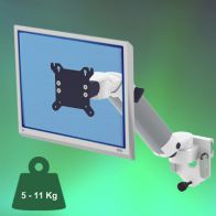 ErgonoFlex Bras Médical Ajustable en hauteur de 300 mm pour écran fixation sur Din rail Horizontal