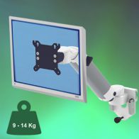 ErgonoFlex Bras Médical Ajustable en hauteur de 300 mm pour écran fixation sur Din rail Horizontal