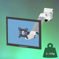 ErgonoFlex Bras Médical PH Ajustable en hauteur de 300 mm pour écran fixation sur Din rail Horizontal