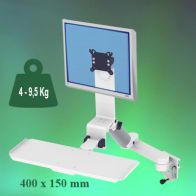 ErgonoFlex Bras Médical Combo Rabattable de 300 + 240 mm fixation sur Din rail Horizontal