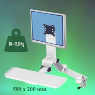 ErgonoFlex Bras Médical Combo Rabattable de 300 + 240 mm fixation sur Din rail Horizontal